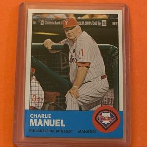 Charlie Manuel #318 2012 Topps Heritage Baseball Trading Card
